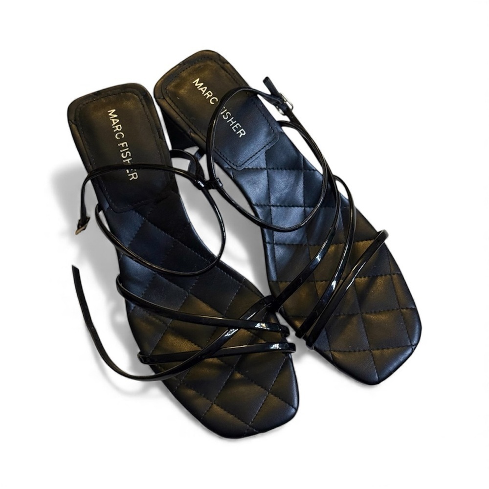 Marc Fisher Black Strappy Heels